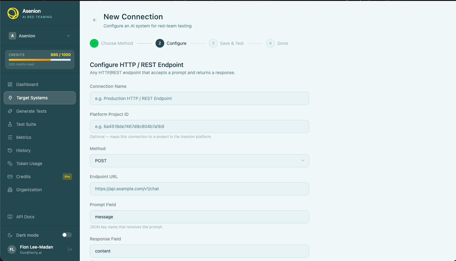 HTTP Connection Form
