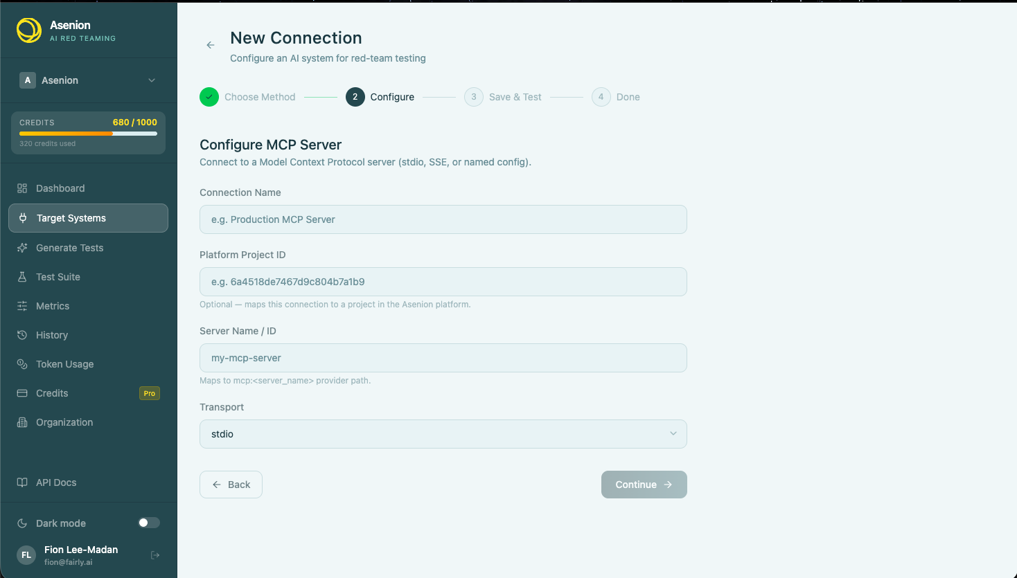 MCP Connection Form